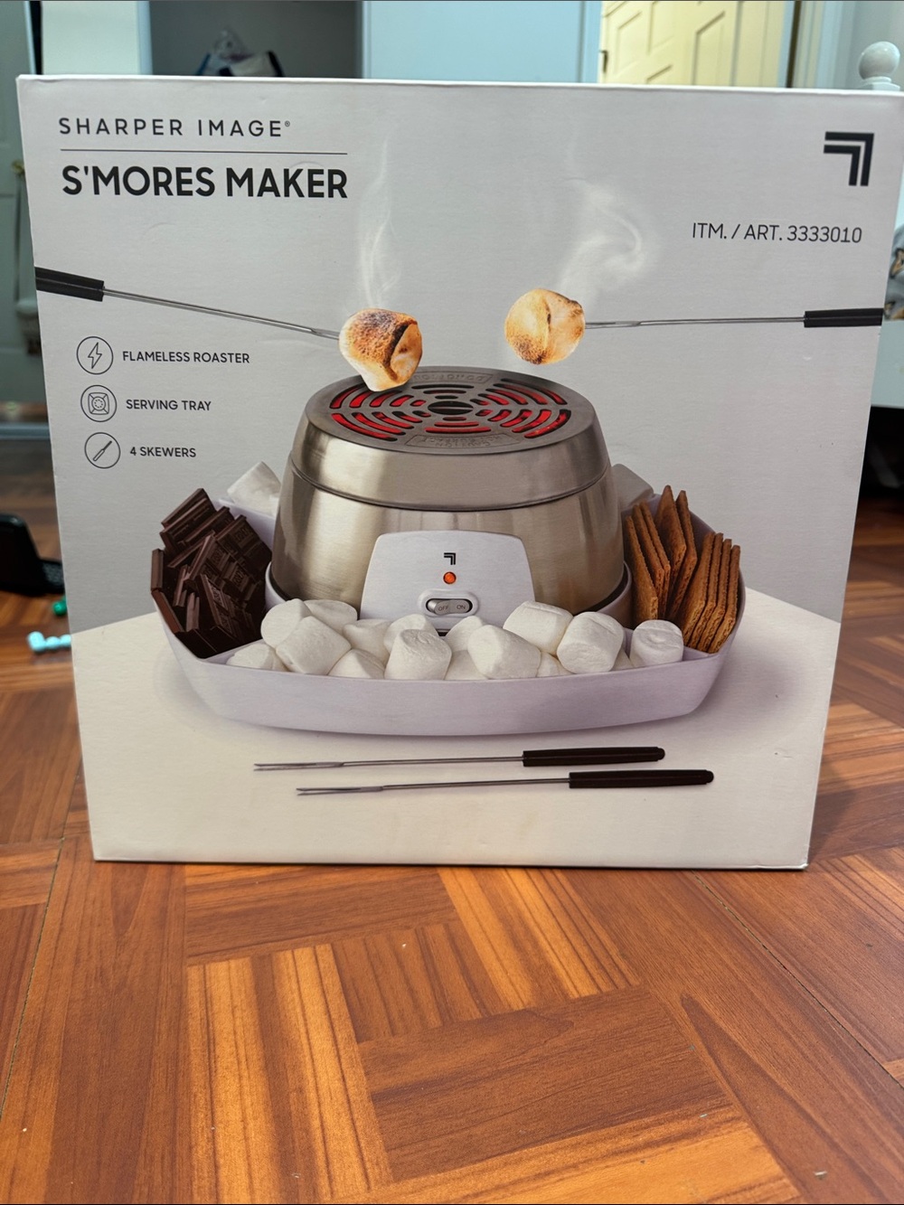 Sharper Image Silver S'mores Maker with Tray & Skewers